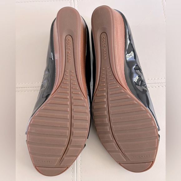 Cole Haan Grand OS Black Patent Wedge Shoes - Picture 4 of 4